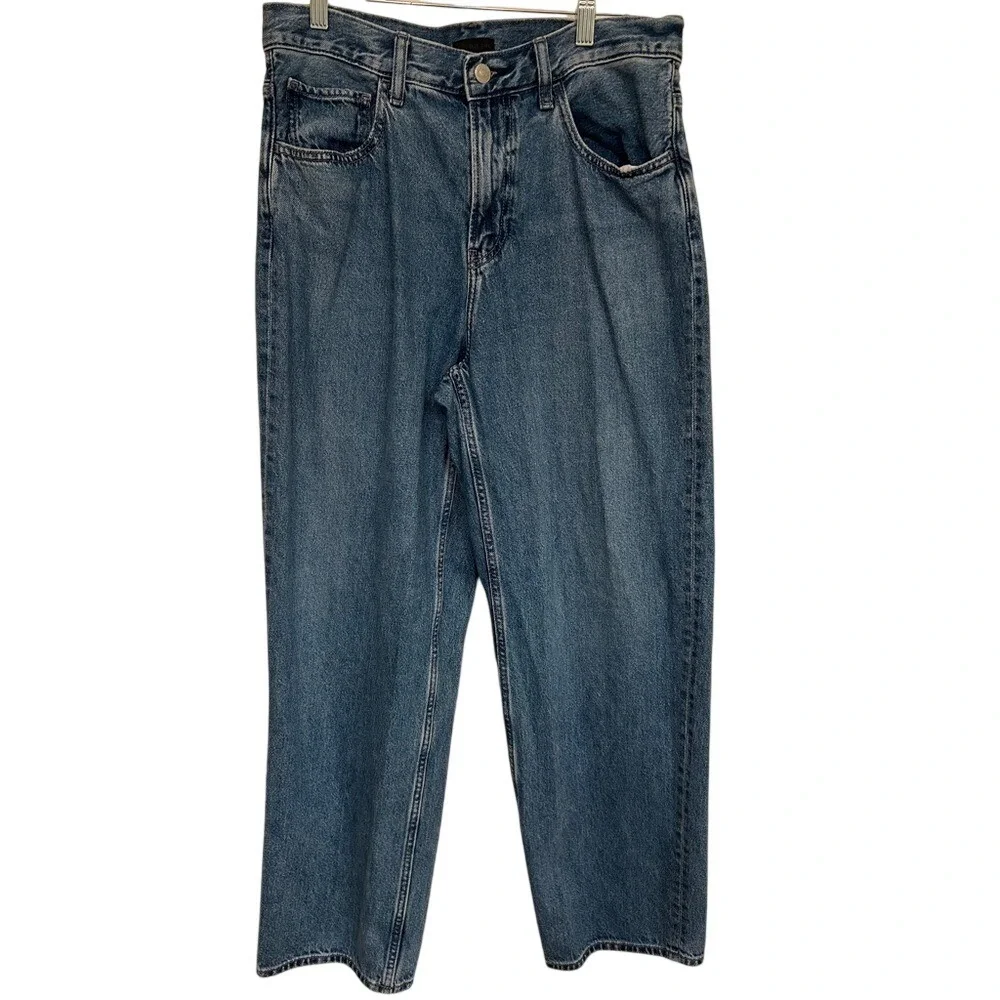 Uniqlo Dark Blue Denim Men's Relaxed Fit Jeans, Size‎ 30 WaistInseam 30